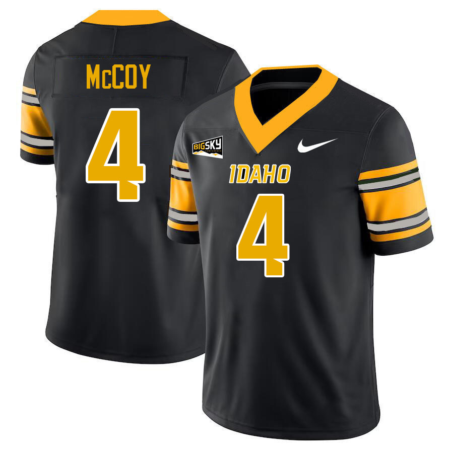 Idaho Vandals #4 Gevani McCoy College Football Jerseys,Uniforms Stitched-Black
